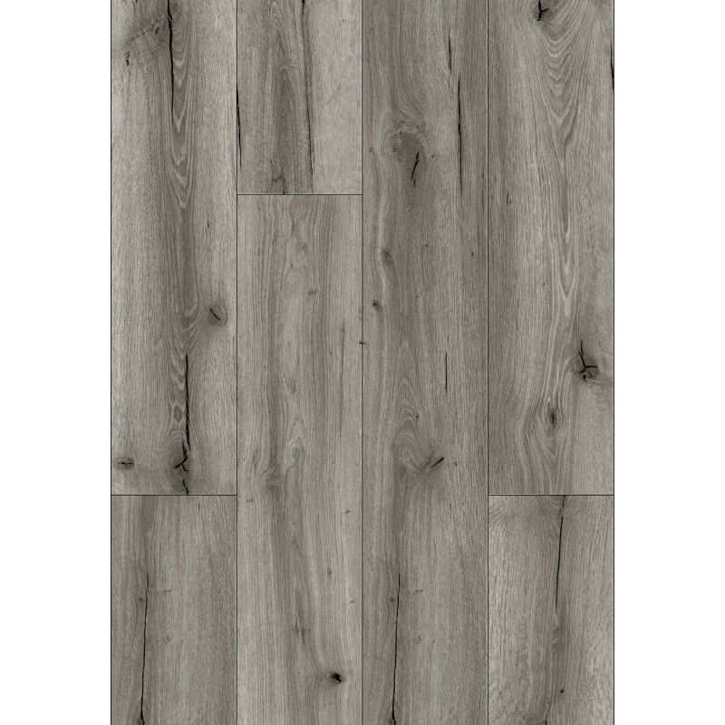 Mexen Ontario échantillon de panneaux vinyles 1240 x 182 mm SPC 6,5 mm, sous-couche IXPE 1,5 mm, 4 V-Fuga, Chêne - F1003-S