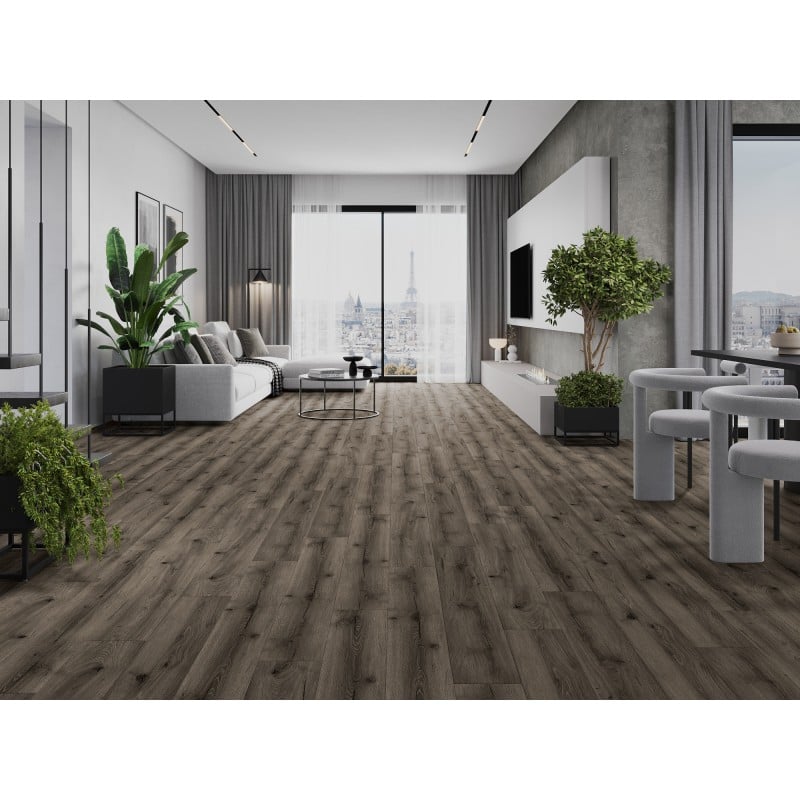 Mexen Sierra Vista échantillon de panneaux en vinyle SPC 6,5 mm, sous-couche IXPE 1,5 mm, 4 V-Joint, Chêne - F1004-S