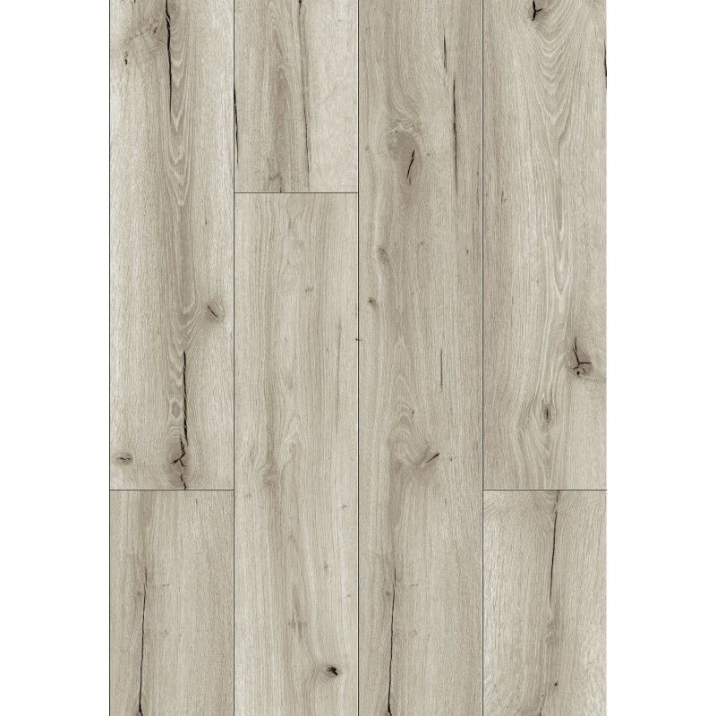 Mexen Wirginia échantillon de panneaux vinyles 1240 x 182 mm SPC 6,5 mm, sous-couche IXPE 1,5 mm, 4 V-Fuga, Chêne - F1005-S