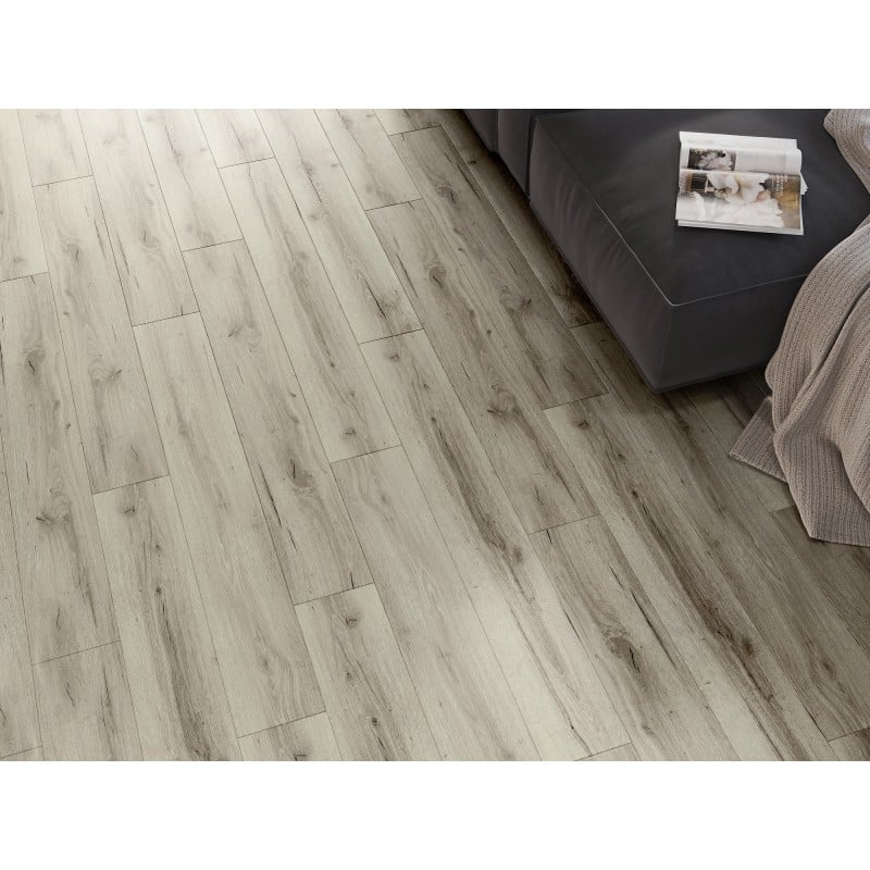 Mexen Wirginia échantillon de panneaux vinyles SPC 6,5 mm, sous-couche IXPE 1,5 mm, 4 V-Fuga, Chêne - F1005-S