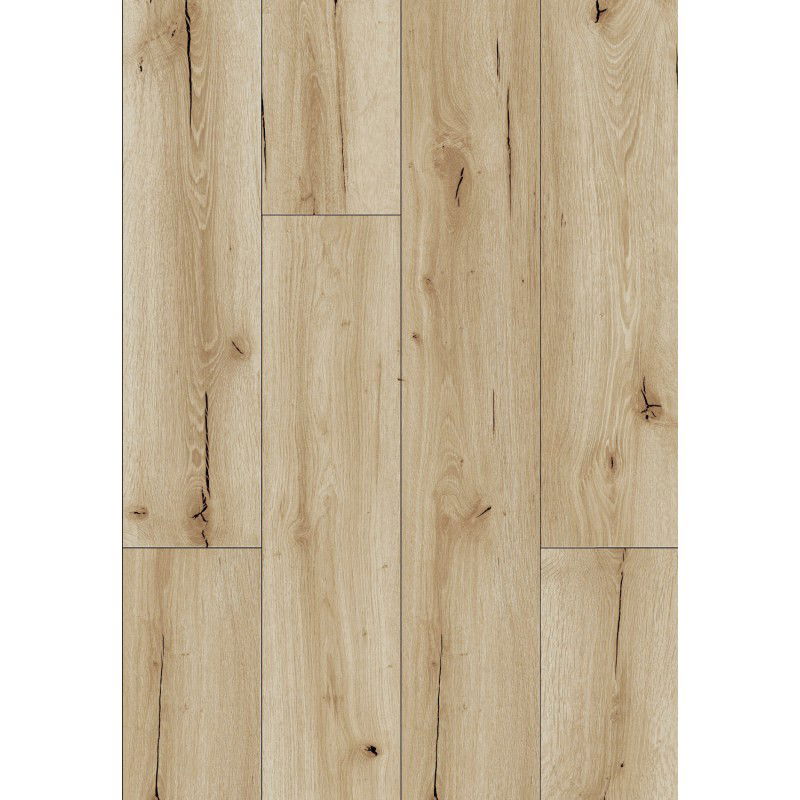 Mexen Sun Valley échantillon de panneaux vinyles 1240 x 182 mm SPC 6,5 mm, sous-couche IXPE 1,5 mm, 4 V-Fuge, Chêne - F1006-S