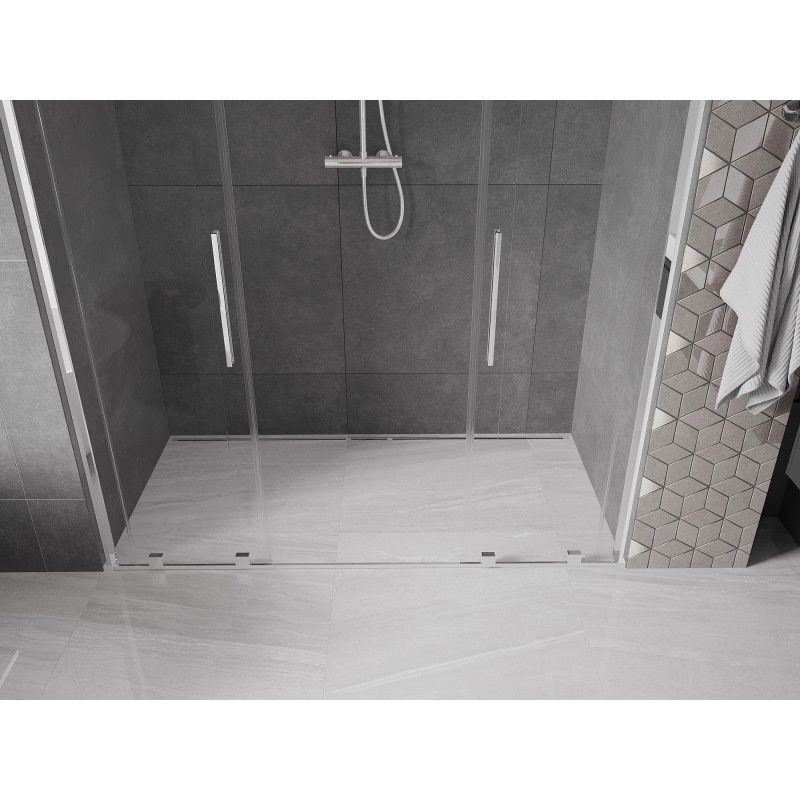 Mexen Velar L Duo portes de douche coulissantes 180 cm, transparent, chrome - 871-180-003-02-01