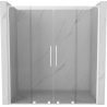 Mexen Velar L Duo portes de douche coulissantes 200 cm, transparentes, blanches - 871-200-003-02-20