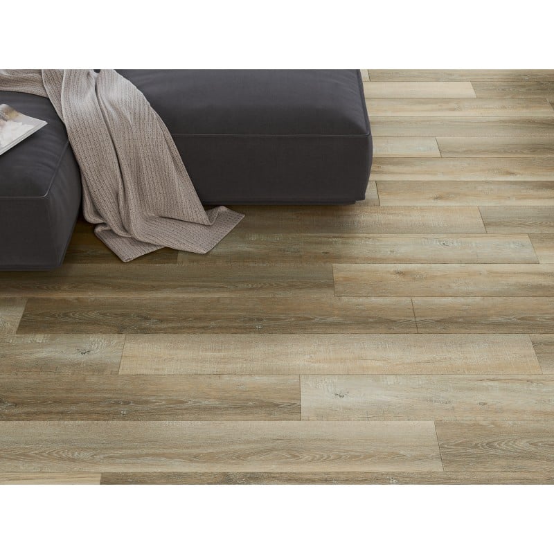 Mexen Cortland échantillon de panneaux vinyles SPC 6,5 mm, sous-couche IXPE 1,5 mm, 4 V-Joint, Chêne - F1008-S