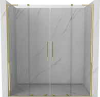 Mexen Velar L Duo porte de douche coulissante 170 cm, transparent, dorée - 871-170-003-02-50