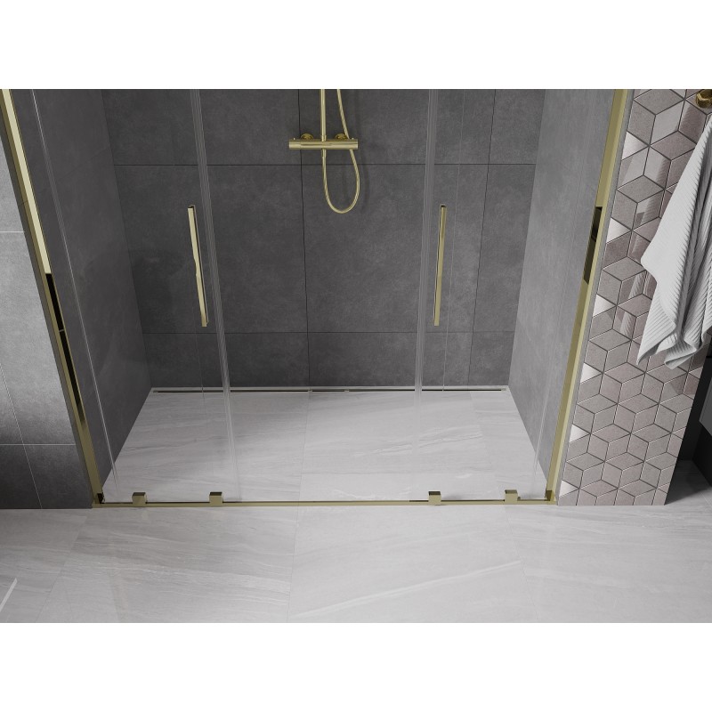 Mexen Velar L Duo porte de douche coulissante 180 cm, transparent, doré - 871-180-003-02-50
