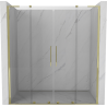 Mexen Velar L Duo portes de douche coulissantes 200 cm, transparentes, dorées - 871-200-003-02-50