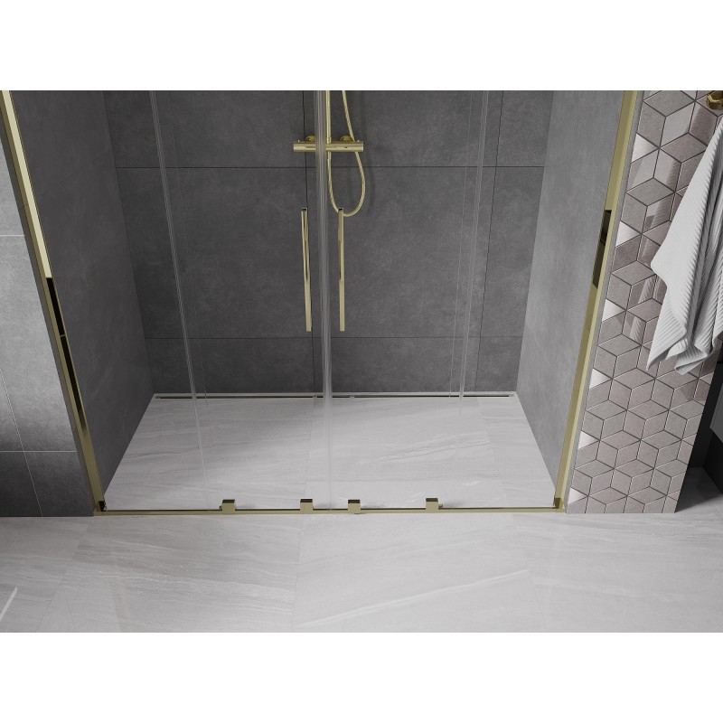 Mexen Velar L Duo porte de douche coulissante 180 cm, transparent, doré - 871-180-003-02-50