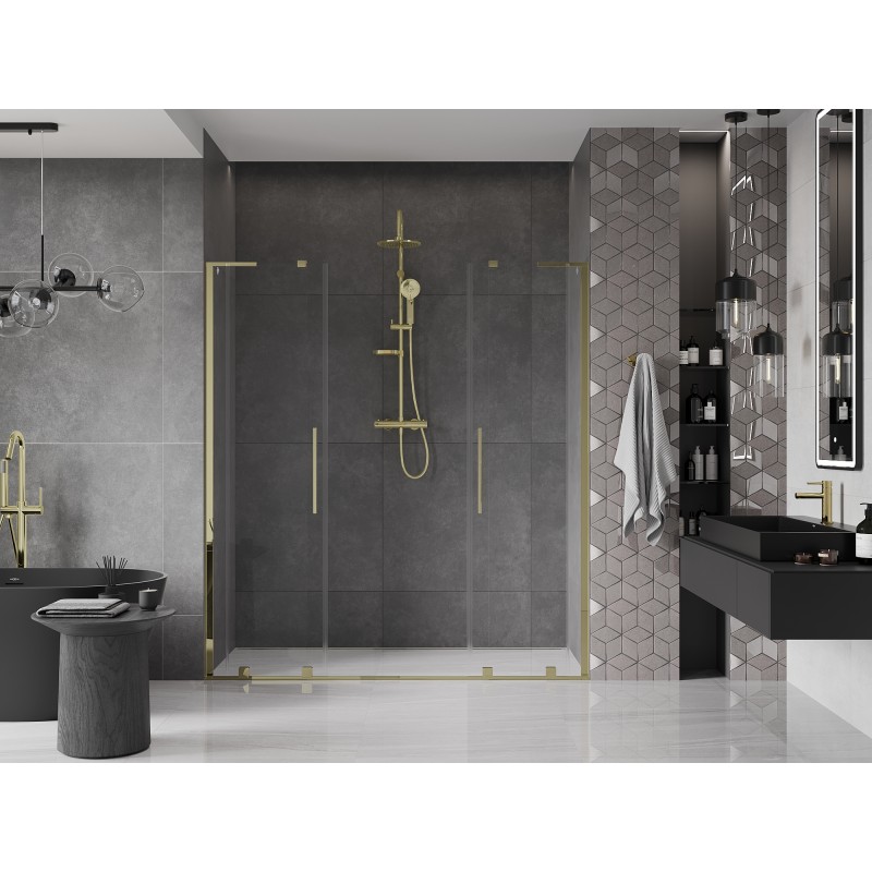 Mexen Velar L Duo porte de douche coulissante 180 cm, transparent, doré - 871-180-003-02-50