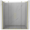 Mexen Velar L Duo portes de douche coulissantes 180 cm, transparent, or brossé - 871-180-003-02-55