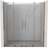Mexen Velar L Duo portes de douche coulissantes 180 cm, transparent, or rose - 871-180-003-02-60