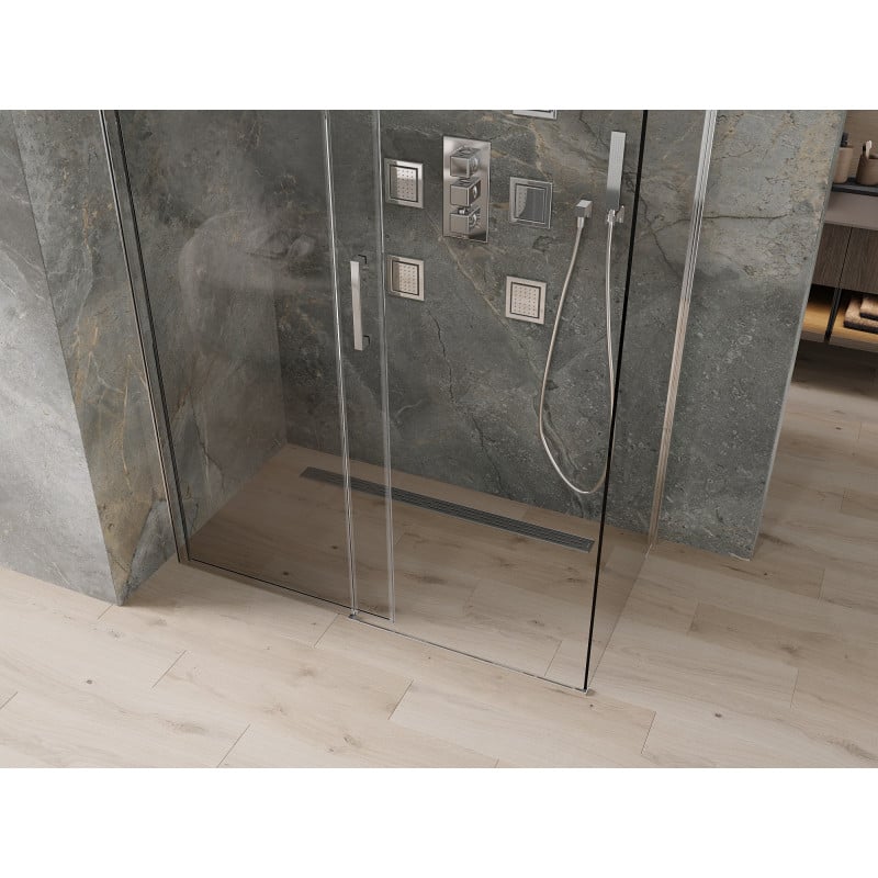 Mexen Omega cabine de douche coulissante 150 x 80 cm, transparent, chromé - 825-150-080-01-00