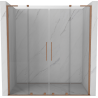 Mexen Velar L Duo portes de douche coulissantes 180 cm, transparent, cuivre brossé - 871-180-003-02-65