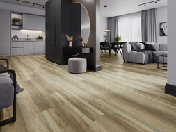 Mexen West Orange échantillon de panneaux vinyles 1240 x 182 mm SPC 6,5 mm, sous-couche IXPE 1,5 mm, 4 V-Fuga, Chêne - F1009-S