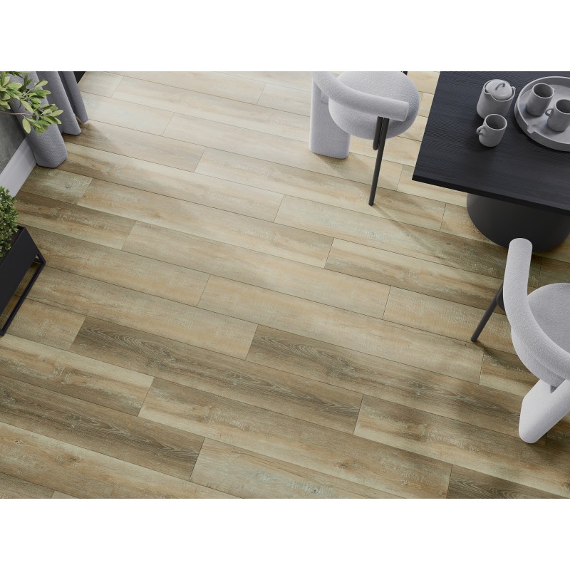 Mexen West Orange échantillon de panneaux vinyles SPC 6,5 mm, sous-couche IXPE 1,5 mm, 4 V-Fuga, Chêne - F1009-S