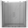 Mexen Velar L Duo portes de douche coulissantes 200 cm, transparent, gris canon brossé - 871-200-003-02-66