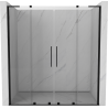 Mexen Velar L Duo porte de douche coulissante 180 cm, transparent, noir - 871-180-003-02-70