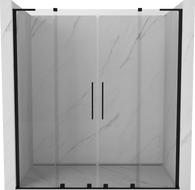 Mexen Velar L Duo porte de douche coulissante 180 cm, transparent, noir - 871-180-003-02-70