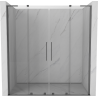 Mexen Velar L Duo porte de douche coulissantes 180 cm, transparent, métal brossé - 871-180-003-02-95