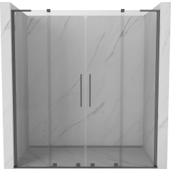 Mexen Velar L Duo porte de douche coulissante 170 cm, transparent, gun metal - 871-170-003-02-95
