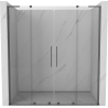 Mexen Velar L Duo portes de douche coulissantes 170 cm, transparent, métal gun - 871-170-003-02-95