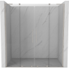 Mexen Velar L Duo porte de douche coulissantes 200 cm, transparent, nickel brossé - 871-200-003-02-97