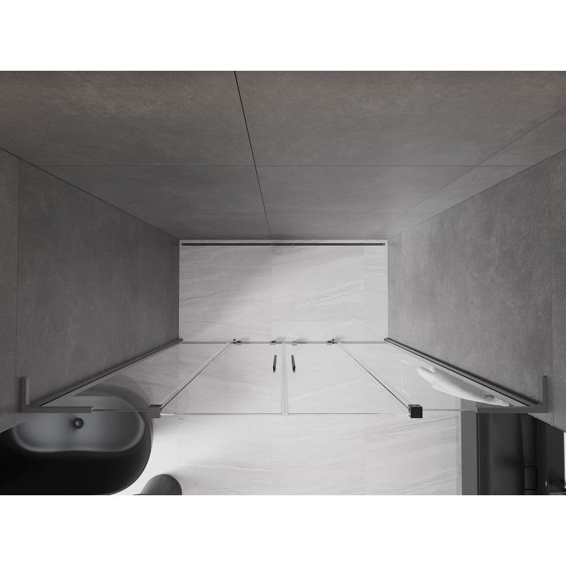 Mexen Velar L Duo porte de douche coulissantes 180 cm, transparent, gun metal - 871-180-003-02-95