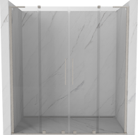 Mexen Velar L Duo portes de douche coulissantes 180 cm, transparent, nickel brossé - 871-180-003-02-97