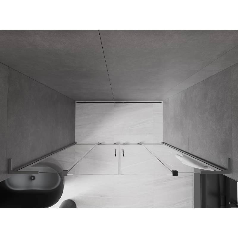Mexen Velar L Duo portes de douche coulissantes 170 cm, transparent, métal gun - 871-170-003-02-95
