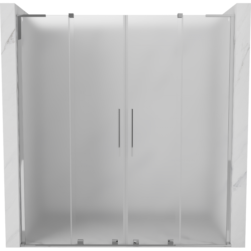 Mexen Velar L Duo porte de douche coulissante 180 cm, givre, chrome - 871-180-003-32-01