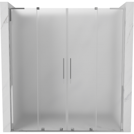 Mexen Velar L Duo portes de douche coulissantes 180 cm, givré, chrome - 871-180-003-32-01