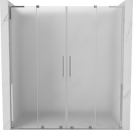 Mexen Velar L Duo portes de douche coulissantes 180 cm, givré, chrome - 871-180-003-32-01