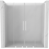Mexen Velar L Duo porte de douche coulissante 180 cm, givrée, blanche - 871-180-003-32-20
