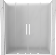 Mexen Velar L Duo porte de douche coulissante 180 cm, givrée, blanche - 871-180-003-32-20