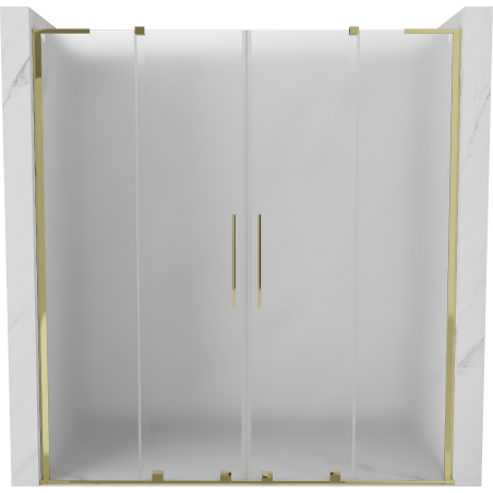 Mexen Velar L Duo portes de douche coulissantes 180 cm, givré, doré - 871-180-003-32-50