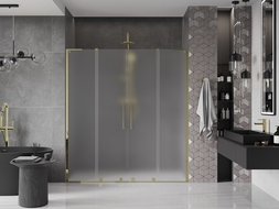 Mexen Velar L Duo porte de douche coulissante 170 cm, givré, or - 871-170-003-32-50