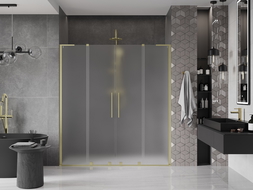 Mexen Velar L Duo porte de douche coulissante 170 cm, dépoli, or brossé - 871-170-003-32-55