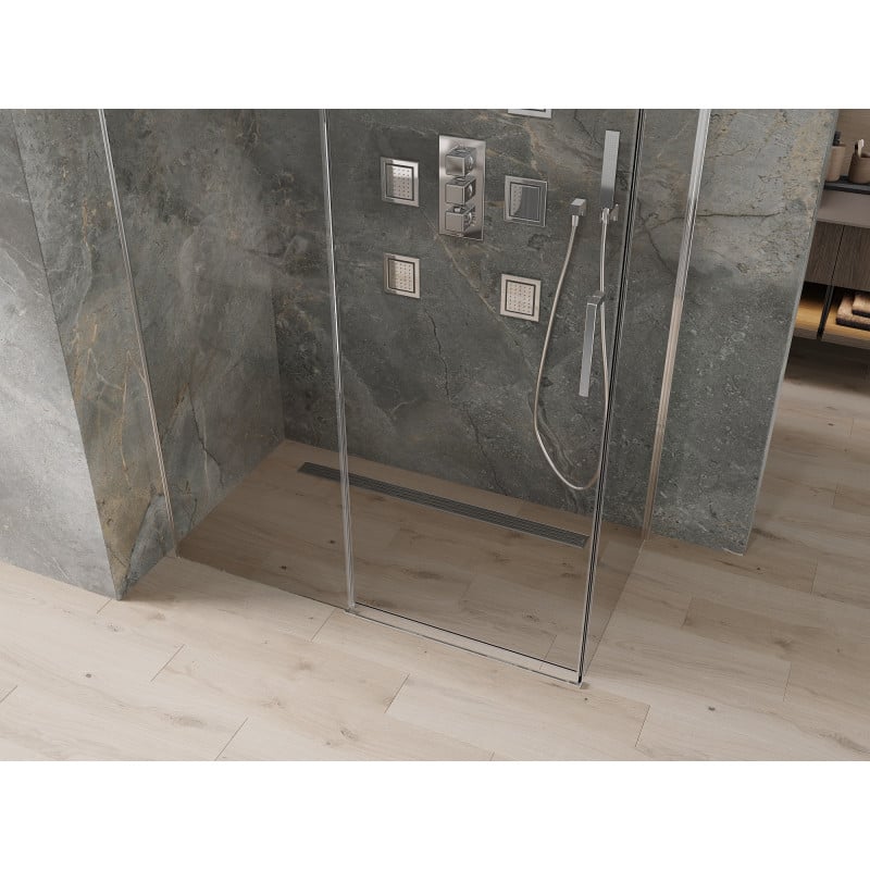 Mexen Omega cabine de douche coulissante 160 x 80 cm, transparent, chrome - 825-160-080-01-00