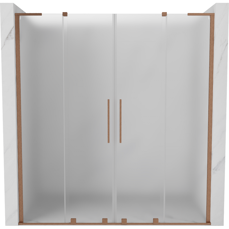 Mexen Velar L Duo porte de douche coulissante 170 cm, givre, cuivre brossé - 871-170-003-32-65