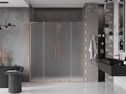 Mexen Velar L Duo porte de douche coulissante 180 cm, givré, cuivre brossé - 871-180-003-32-65