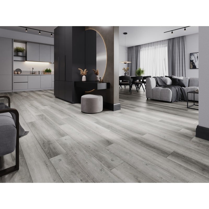 Mexen Santa Clara échantillon de panneaux vinyles SPC 6,5 mm, sous-couche IXPE 1,5 mm, 4 V-Fuge, Chêne - F1010-S