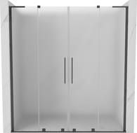 Mexen Velar L Duo portes de douche coulissantes 170 cm, dépoli, gris pistolet brossé - 871-170-003-32-66