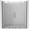 Mexen Velar L Duo portes de douche coulissantes 180 cm, givrée, gris canon brossé - 871-180-003-32-66