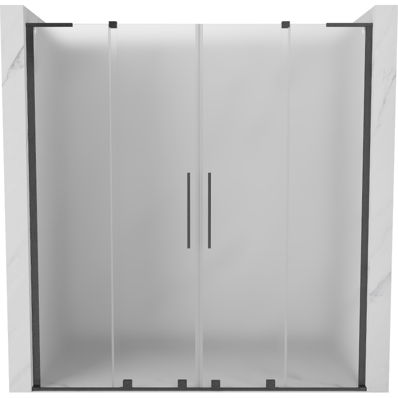 Mexen Velar L Duo porte de douche coulissantes 200 cm, givré, gris canon brossé - 871-200-003-32-66