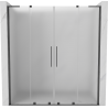 Mexen Velar L Duo porte de douche coulissantes 200 cm, givré, gris canon brossé - 871-200-003-32-66