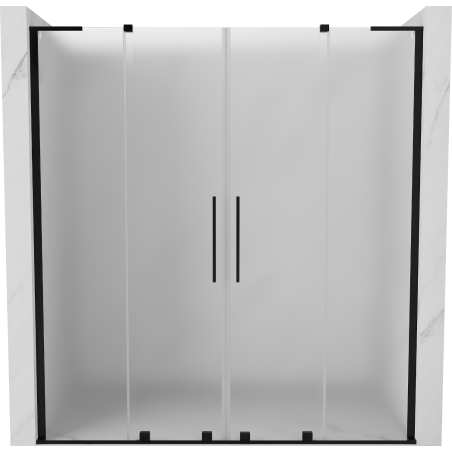 Mexen Velar L Duo porte de douche coulissante 170 cm, givré, noir - 871-170-003-32-70