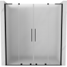 Mexen Velar L Duo porte de douche coulissante 170 cm, dépoli, noir - 871-170-003-32-70