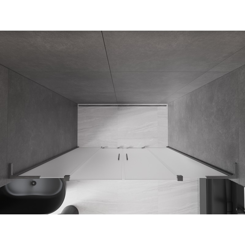 Mexen Velar L Duo porte de douche coulissantes 200 cm, givré, gris canon brossé - 871-200-003-32-66