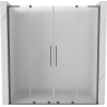 Mexen Velar L Duo porte de douche coulissante 170 cm, givrée, gun metal - 871-170-003-32-95