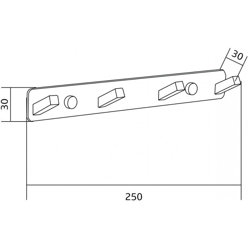 Mexen crochet quadruple pour serviette, chrome - 709174-00